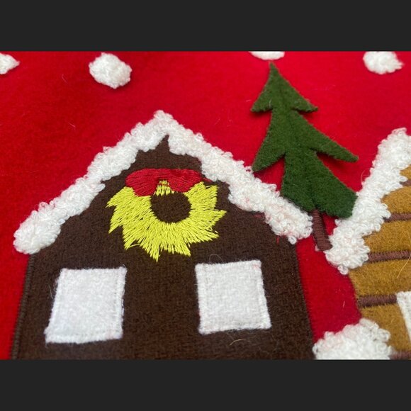 Crate and Barrel - Winter Solstice - Village - Felt Pillow Cover - Picture 5 of 7